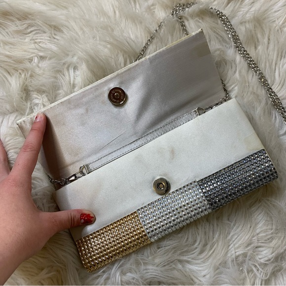 Aldo Rhinestone Glitter Clutch Crossbody - Picture 3 of 8